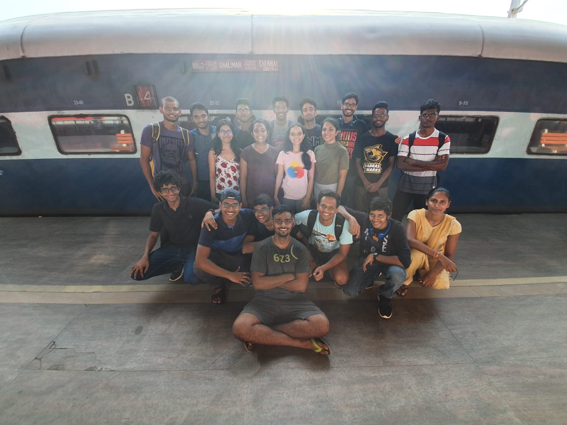 The Madras Sharks leave for the 35th Inter IIT Aquatics Meet