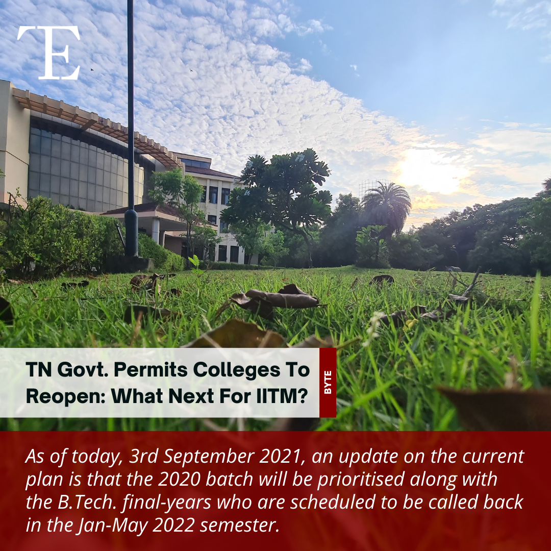 TN Govt. Permits Colleges To Reopen: What Next For IITM?